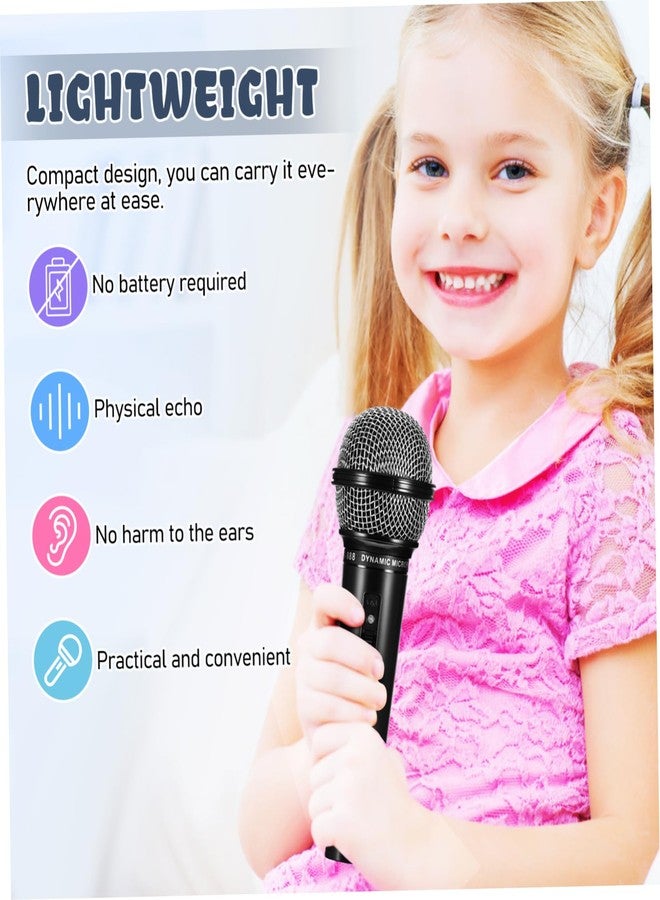 TOPPERFUN Fake Microphone, Plastic Pretend Microphone Toy, Fake Mic Props Prop, Simulate Speech Practice, Halloween Christmas Karaoke Toy for Costume Pretend Games - Image 3